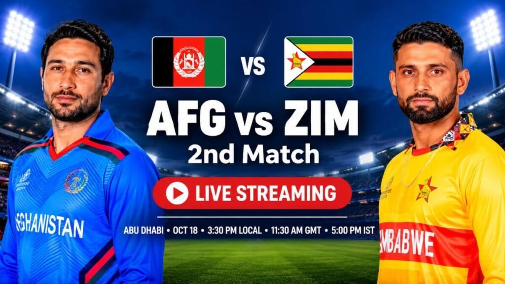 AFG vs ZIM 2nd Match 2026 Live Streaming