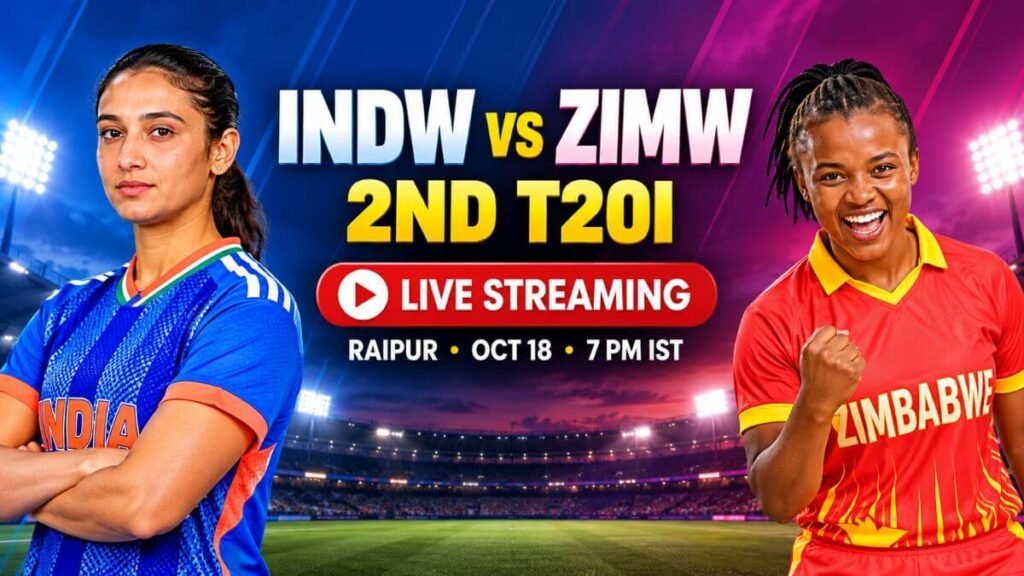INDW vs ZIMW 2nd T20I 2026 Live Streaming