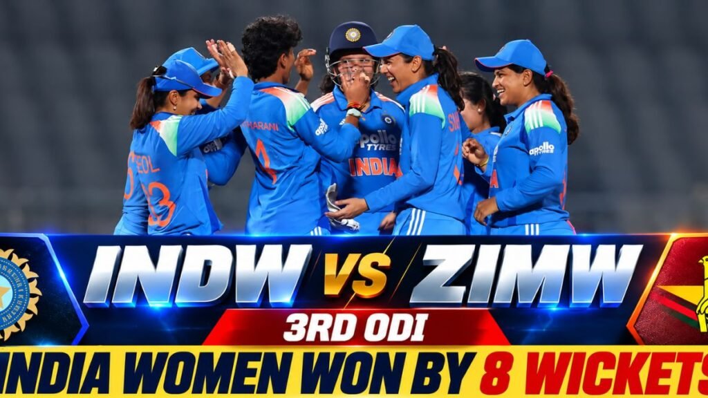 INDW vs ZIMW 3rd ODI Result