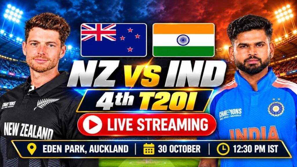 NZ vs IND 4th T20I Live Streaming