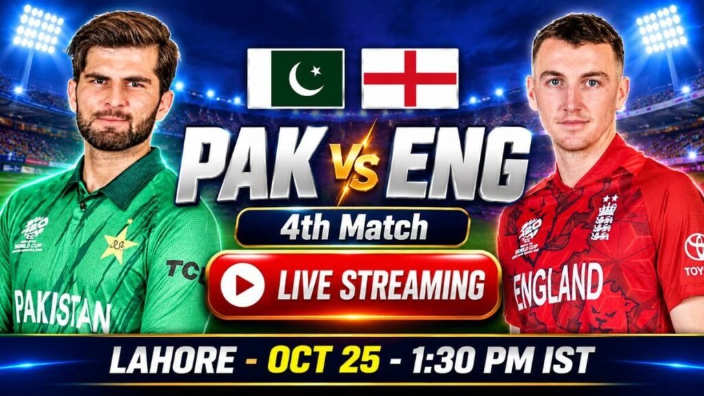 PAK vs ENG 4th ODI Match 2026 Live Streaming