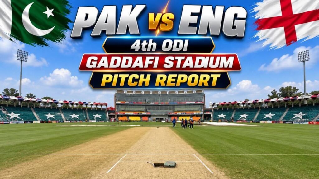 Gaddafi Stadium Pitch Report: PAK vs ENG 4th ODI, Batting or Bowling Pitch Today? PAK vs ENG 4th ODI Match 2026 Pitch Report