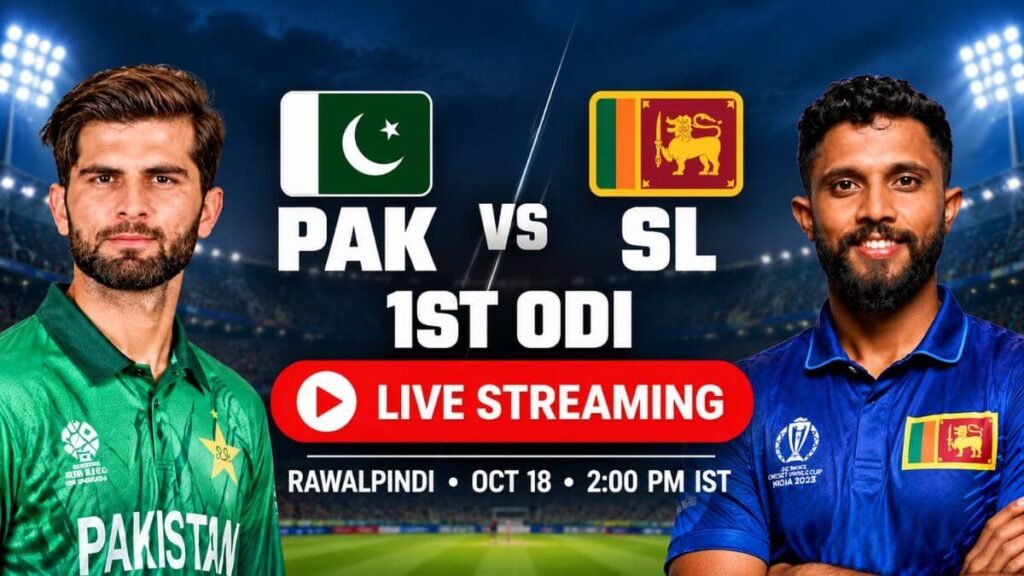 PAK vs SL 1st ODI 2026 Live Streaming