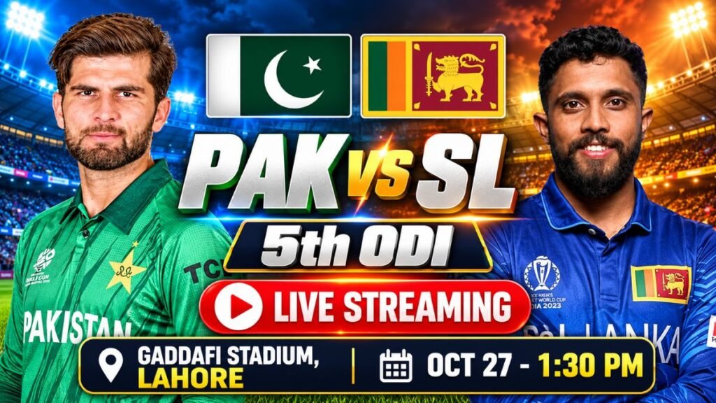 PAK vs SL 5th ODI 2026 Live Streaming