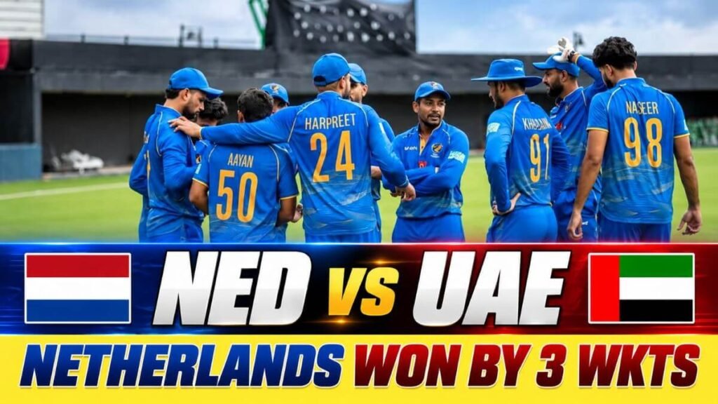 UAE vs NED 140th Match 2026 Result