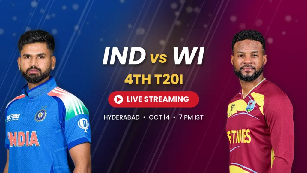 IND vs WI 4th T20I live streaming, with India captain Shreyas Iyer and West Indies captain Shai Hope, Hyderabad, October 14